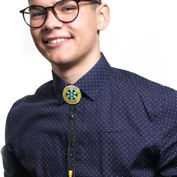 Indian Turquoise Bolo Tie - Picture 5 of 5